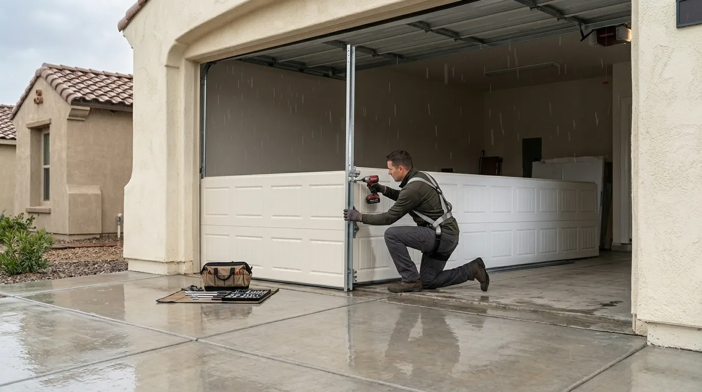 Raised panel garage door